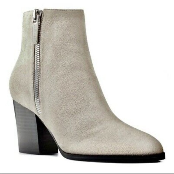NINE WEST WNNEVA2 GRAY SUEDE BOOTS - Picture 1 of 9